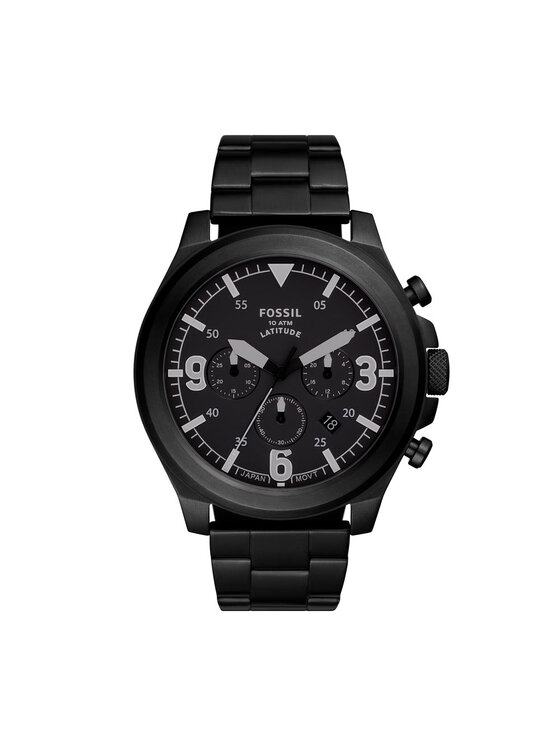 Fossil Fossil Zegarek Latitude FS5754 Czarny