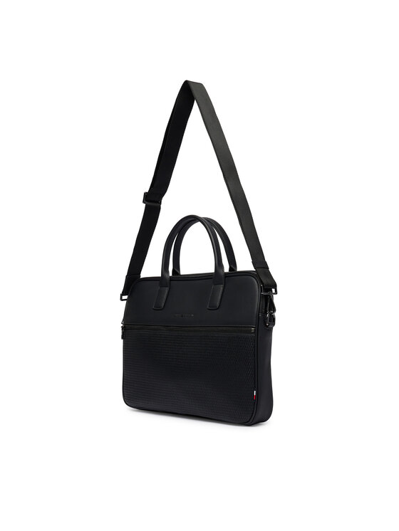 Tommy Hilfiger Tommy Hilfiger Nešiojamo kompiuterio krepšys Th Woven Computer Bag AM0AM14094 Juoda