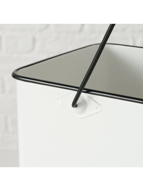 MIAhome MIAhome Kosz metalowy 13x17x30 cm ESTER-II dekoracyjny Biały