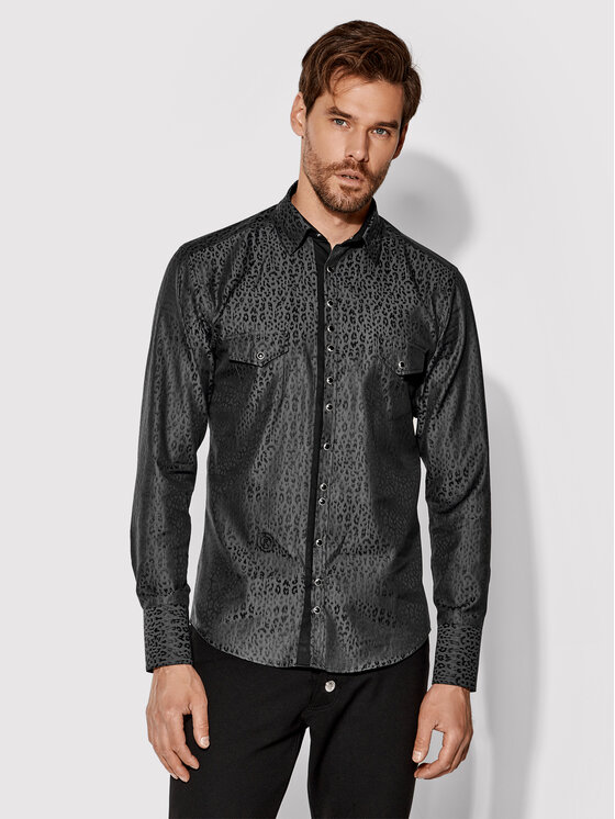 Camicia Tazo 01 Nero Slim Fit