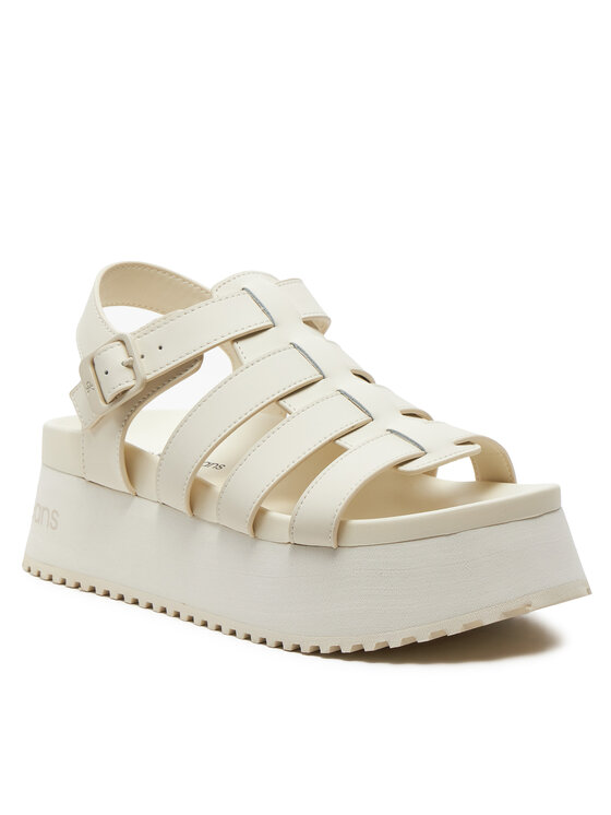 Calvin Klein Jeans Calvin Klein Jeans Sandalen Platform Buckle Rubber Mg Mtl YW0YW01513 Écru