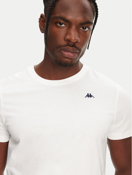 Robe di Kappa Robe di Kappa T-Shirt Luc 611187W Biały Regular Fit