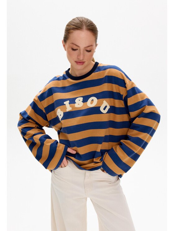 Mirons Mirons Longsleeve Print Kolorowy Regular Fit