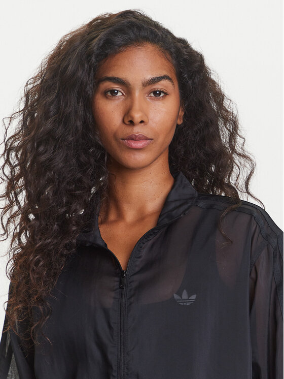 adidas adidas Bluza adicolor Sheer JN6130 Czarny Loose Fit