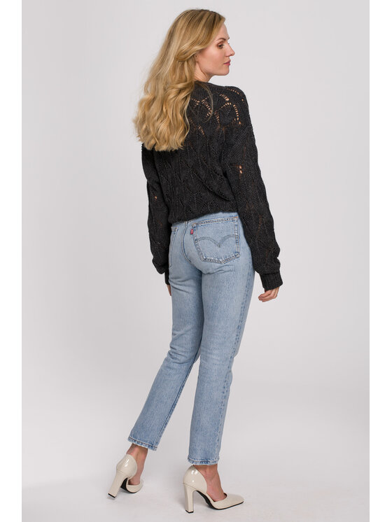 Makover Makover Kardigan K104 Černá Regular Fit
