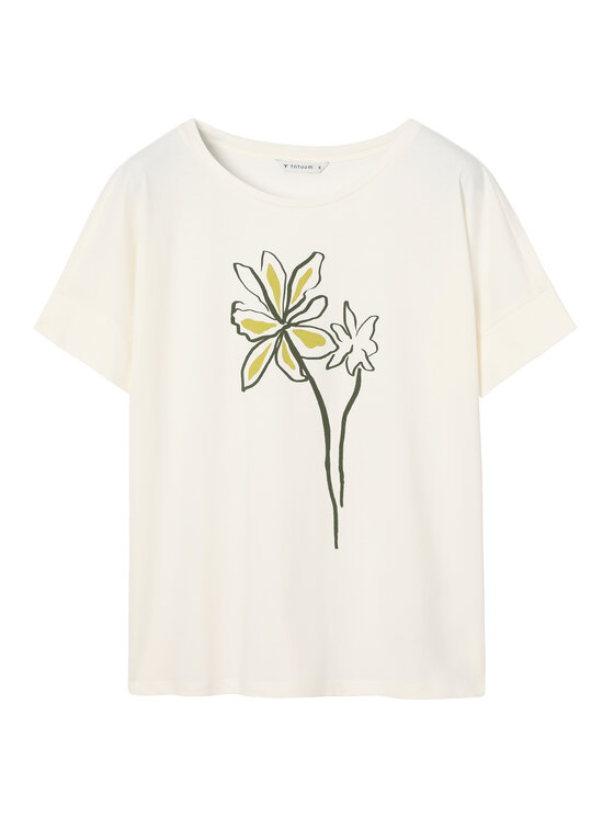 TATUUM TATUUM T-Shirt MONKI 2 Kremowy Classic Fit
