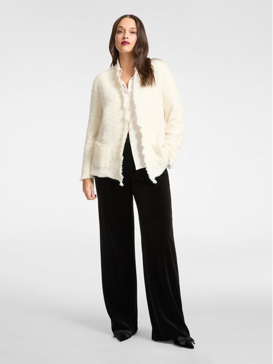 Elena Mirò Elena Mirò Cardigan M490Z000623N002 Bianco Boxy Fit