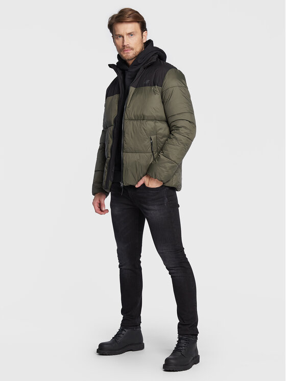 4F 4F Kurtka zimowa H4Z22-KUMP005 Zielony Regular Fit