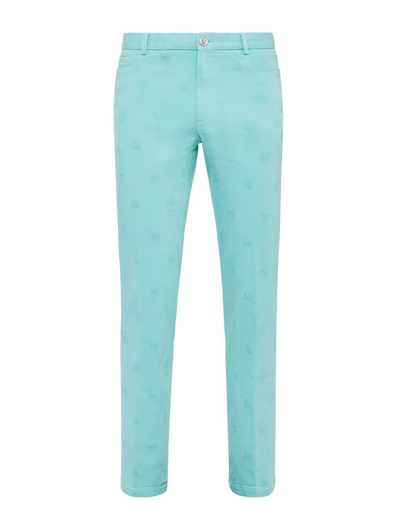 PHILIPP PLEIN PHILIPP PLEIN Chinosy 3695 Błękitny Chino Fit