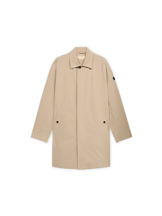 Trussardi Trussardi Płaszcz zimowy R011M000029N012 Kremowy Regular Fit