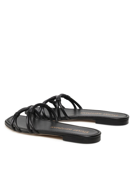 Stuart Weitzman Stuart Weitzman Şlapi Wovenknotslidesandal SA616 Negru