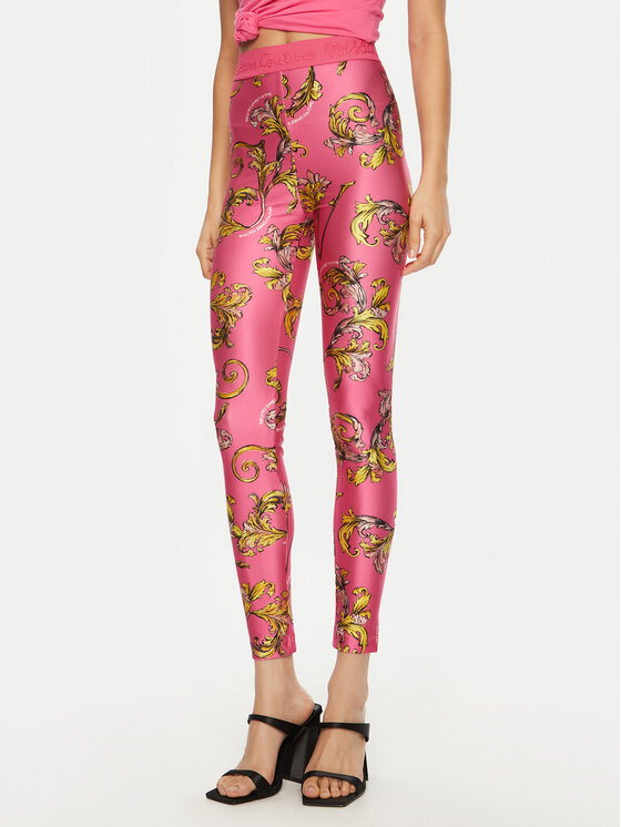 Versace Jeans Couture Legíny 78HAC101 Ružová Slim Fit