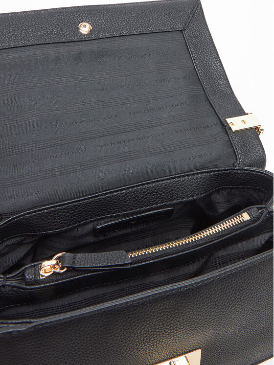 Tommy Hilfiger Tommy Hilfiger Torbica Th Her Med Crossover AW0AW17216 Crna