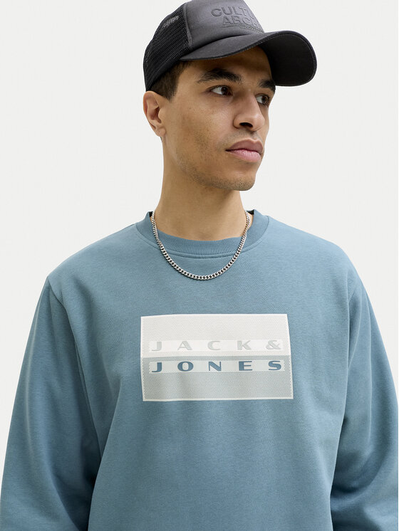 Jack & Jones Jack & Jones Mikina Fusion 12289807 Modrá Relaxed Fit