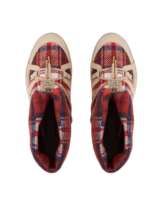 Tommy Hilfiger Tommy Hilfiger Schneeschuhe Tartan Snowboot FW0FW07612 Beige