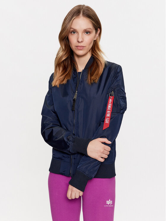 Alpha Industries Alpha Industries Kurtka bomber MA-1 141041 Niebieski Slim Fit