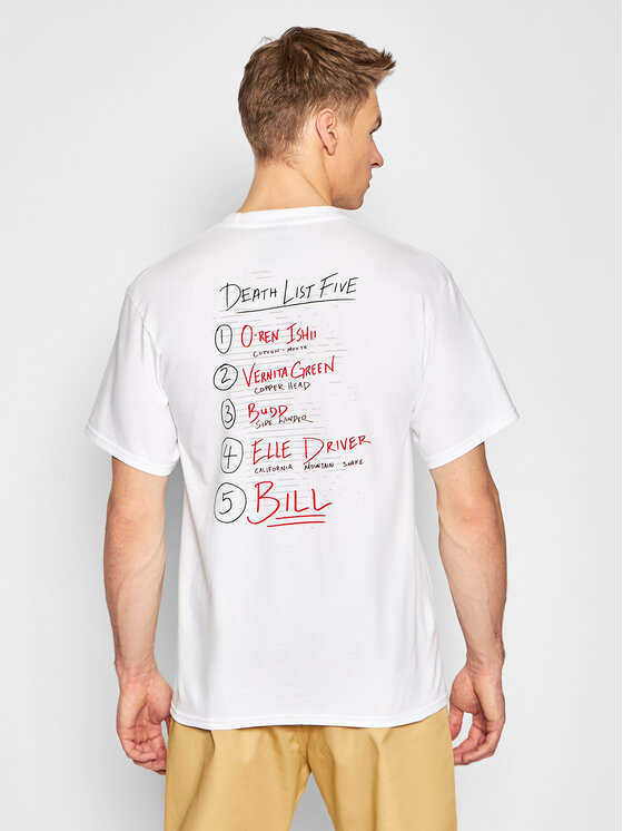 HUF HUF T-shirt KILL BILL Death List TS01535 Bianco Regular Fit