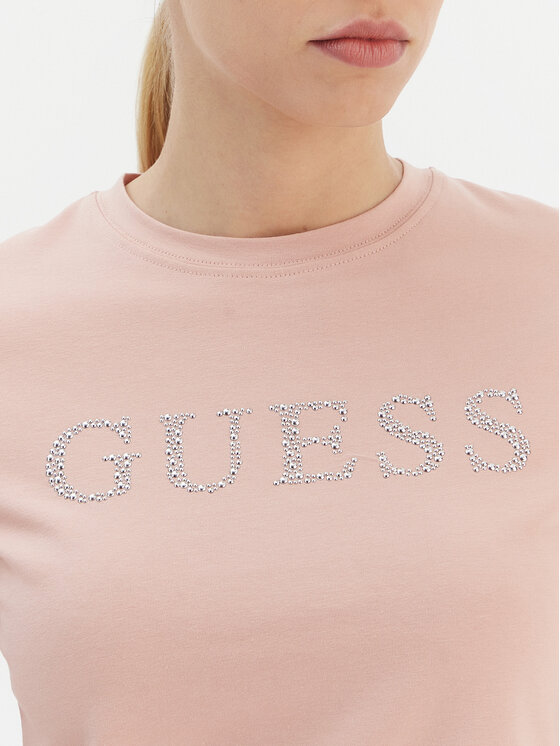 Guess Guess T-krekls V6RI20 J1314 Rozā Regular Fit