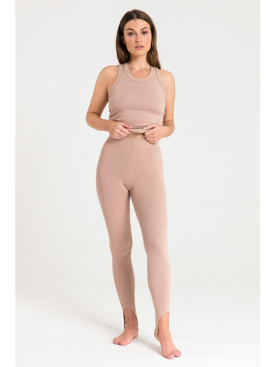 LaLupa LaLupa Legginsy LA088 Beżowy Comfortable Fit