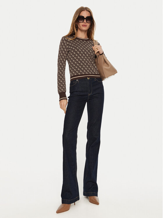 Guess Guess Džemperis Lise W4BR21 Z37K0 Brūns Slim Fit