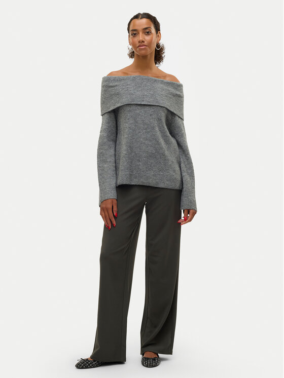 Vero Moda Vero Moda Hlače Berlin 10318454 Siva Wide Leg