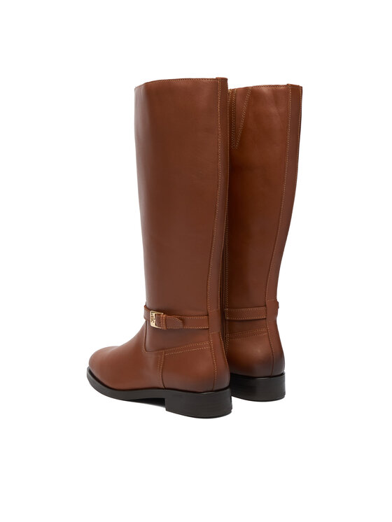 Tommy Hilfiger Tommy Hilfiger Zimski škornji Th Buckle Riding Lthr Long Boot FW0FW08873 Rjava