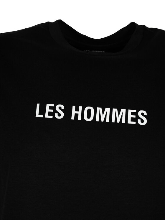 Les Hommes Les Hommes T-Shirt LF224302-0700-9001 | Grafic Print Černá Regular Fit