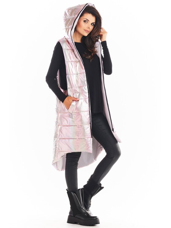 Awama Awama Bezrękawnik A386 Różowy Basic Fit