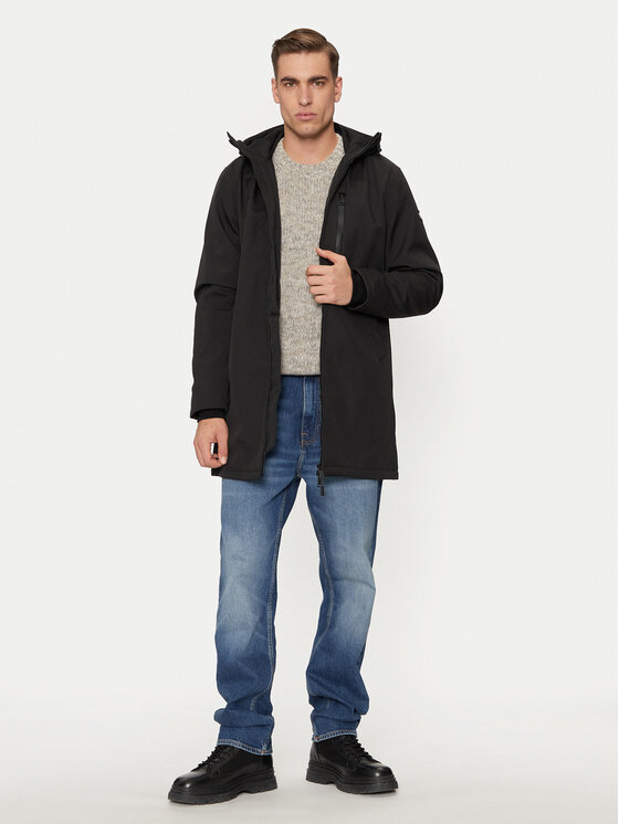 SCHOTT N.Y.C. SCHOTT N.Y.C. Μπουφάν μεταβατικό KALVIN Μαύρο Regular Fit