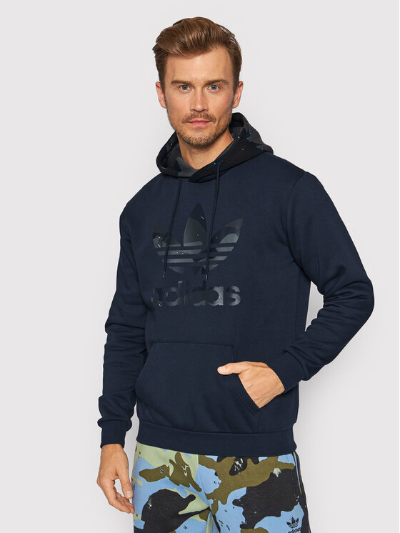 adidas adidas Світшот Camo Graphic H13475 Cиній Regular Fit