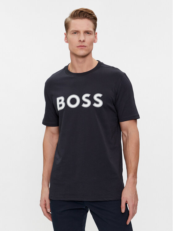 Boss T-krekls Tee 1 50506344 Tumši zils Regular Fit