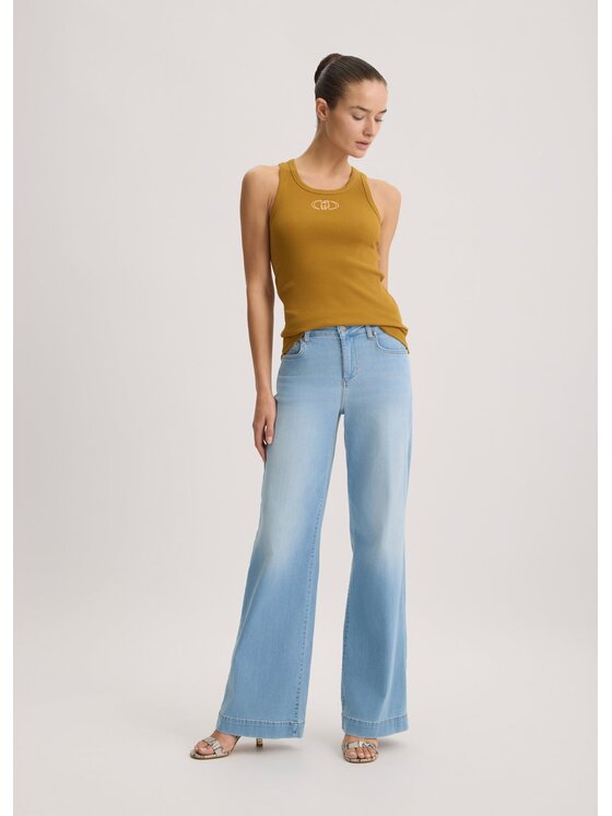 デニム・ジーパン LIU JO Women Denim Pants UA5158 DM800 7L850 BLUE Liu Jo Jeansy UA5158DM80078850 Błękitny Regular Fit | Modivo.pl