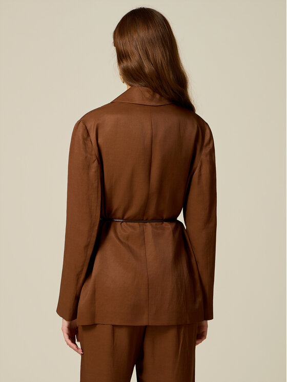 Oltre Oltre Marynarka R000J000302N032 Brązowy Regular Fit