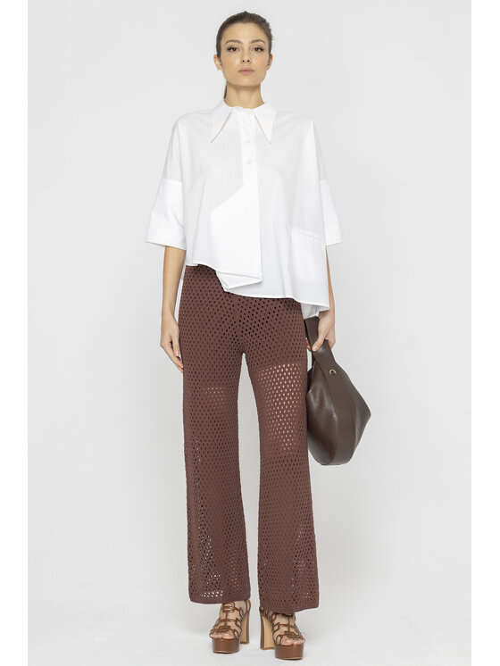 Deni Cler Milano Deni Cler Milano Koszula T-DC-1423-E2-10-10-1 Biały Loose Fit