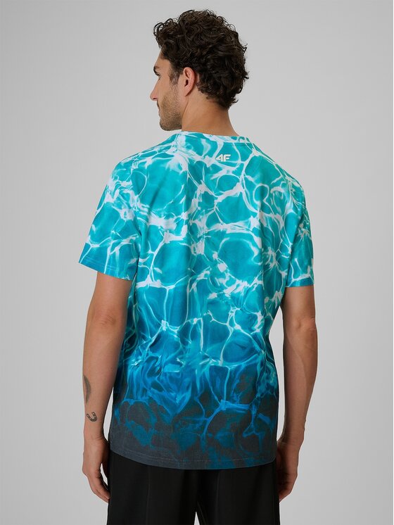 4F 4F T-Shirt 4FRSS26TTSHM3998-47A Zielony Relaxed Fit