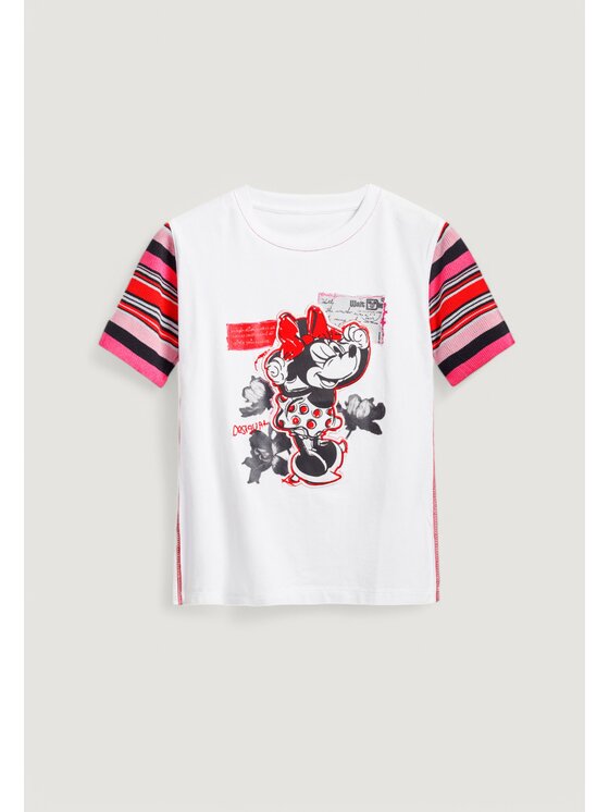 Desigual Desigual T-Shirt TS_MINNIE Biały Shirt Fit