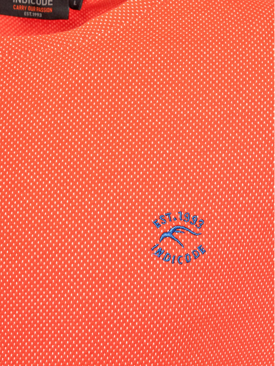 INDICODE INDICODE T-Shirt Stamatis 41-038 Orange Regular Fit