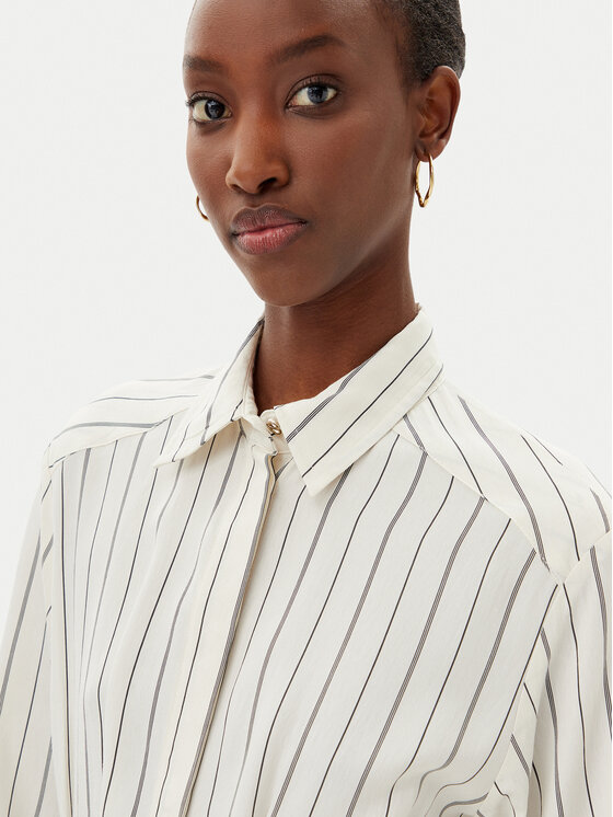 Marella Marella Rochie tip cămașă Denis 2513221111200 Alb Regular Fit