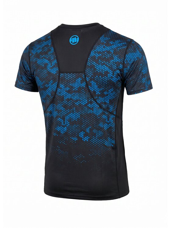 PITBULL PITBULL Koszulka techniczna HEX CAMO HILLTOP Niebieski Regular Fit
