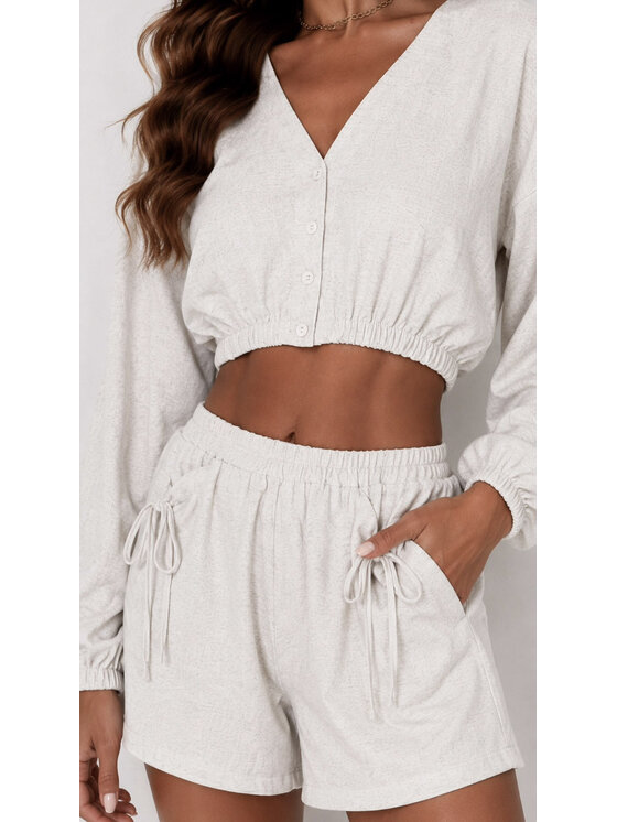 Agatha Studio Agatha Studio Komplet bluzka i spodnie A26SS-KA-K34 Beżowy Slim Fit