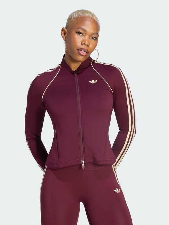 adidas adidas Bluza techniczna 168502 Bordowy Slim Fit