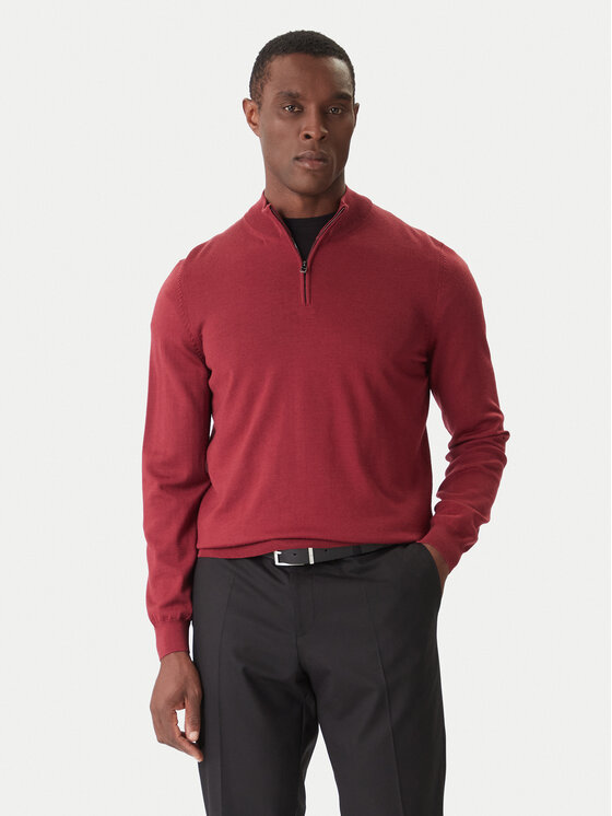 BOSS BOSS Pulover Ebenji 50528300 Rdeča Regular Fit