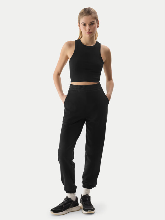 4F 4F Top 4FWSS24TSLEF066 Čierna Slim Fit