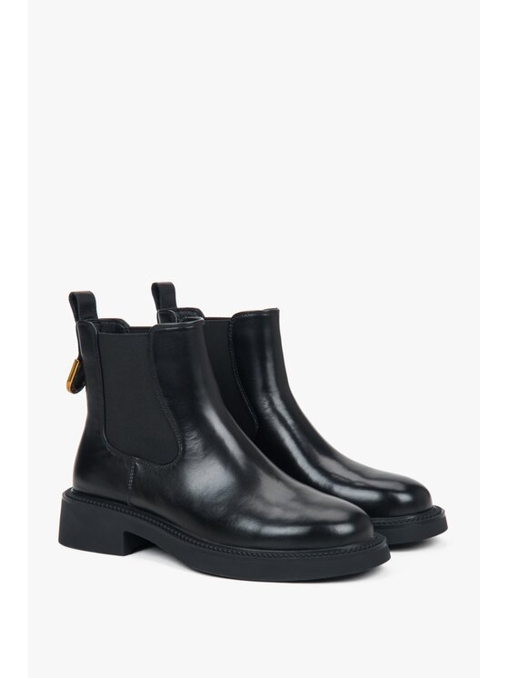 Estro Estro Μποτάκια με λάστιχο ER00118181 Μαύρο