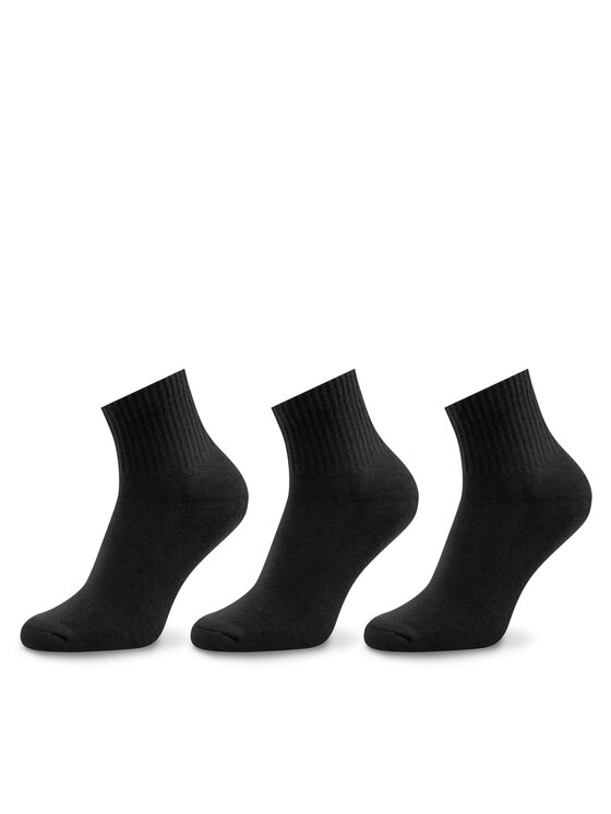 Set de 3 perechi de șosete medii pentru bărbați Vans Classic Ankle VN000FV7BLK1 Negru