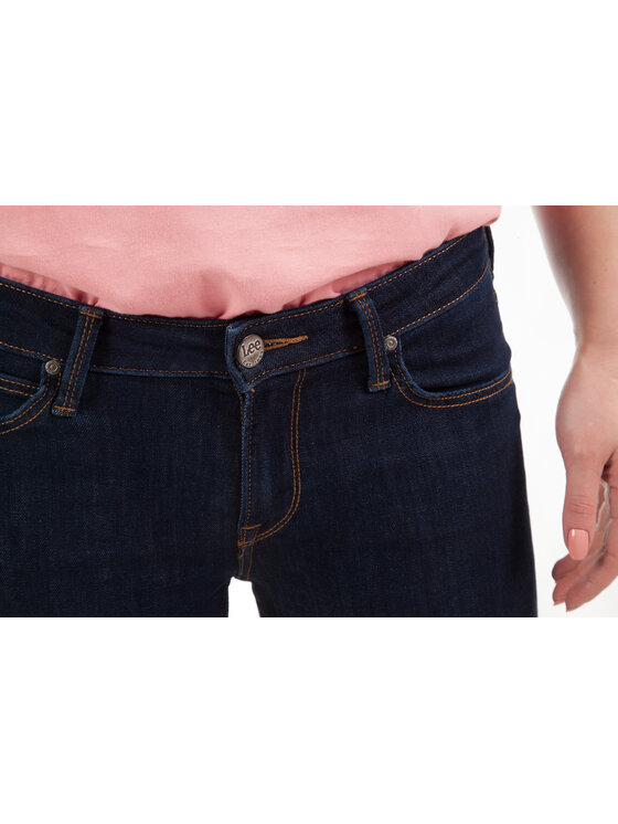 Lee Lee Jeansy Scarlett Solid Blue Granatowy Skinny Fit