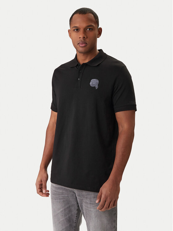 KARL LAGERFELD Tricou polo 745022 561235 Negru Regular Fit