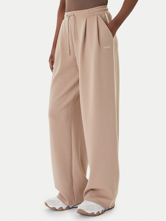 Guess Guess Donji dio trenerke V6GB01 K2914 Bež Wide Leg