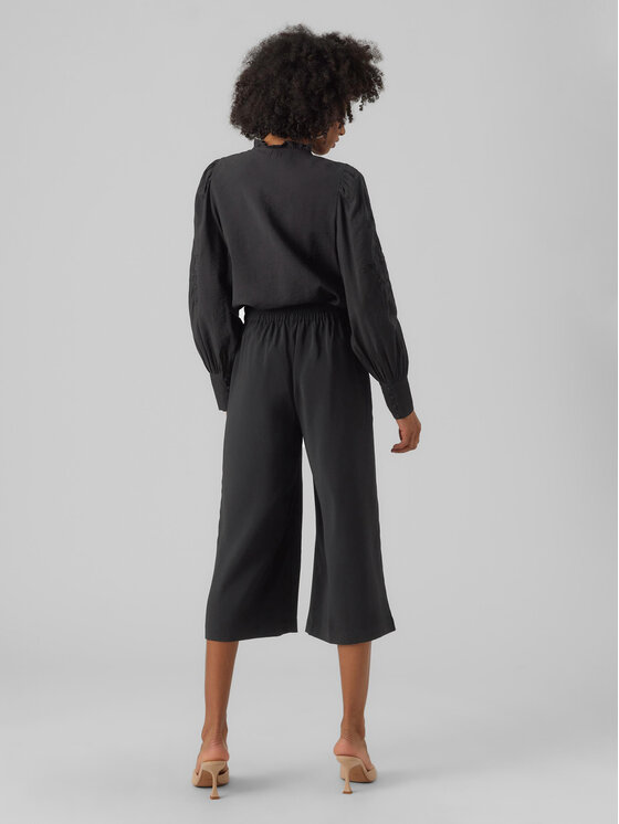 Vero Moda Vero Moda Culotte nadrág Coco 10289453 Fekete Loose Fit