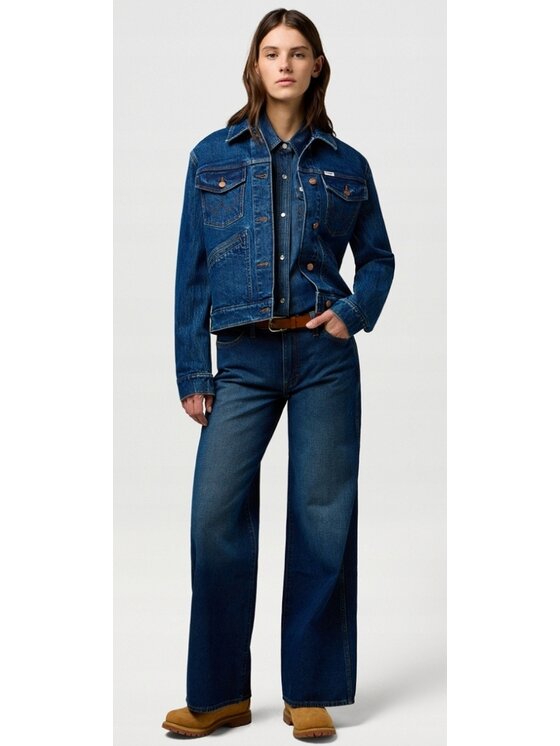 Wrangler Wrangler Jeansy World Wide 661 Niebieski Basic Fit